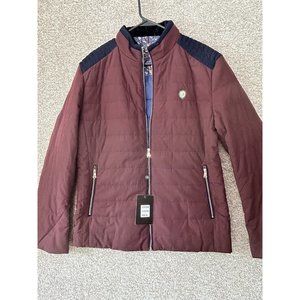 Barabas Men’s Bordeaux Full Zip Puffer Jacket Size XL